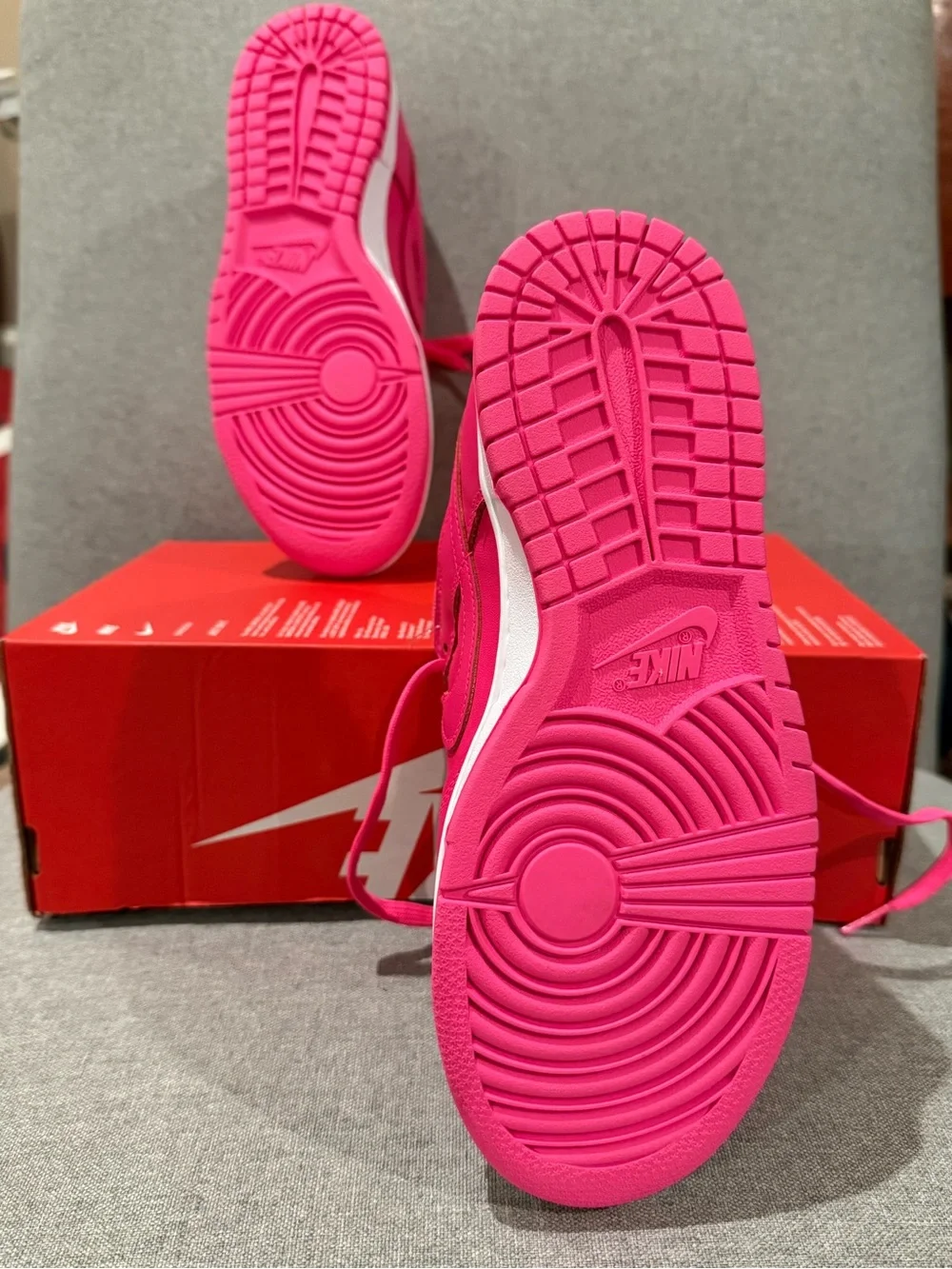 Nike Women's Dunk Low in Vibrant Hyper Pink-white